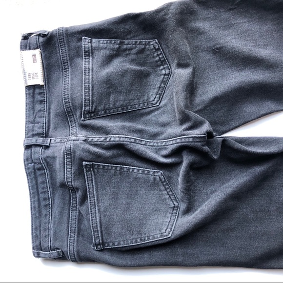 Zara Studded Cuffed Gray Jeans Size 4 - Picture 8 of 11